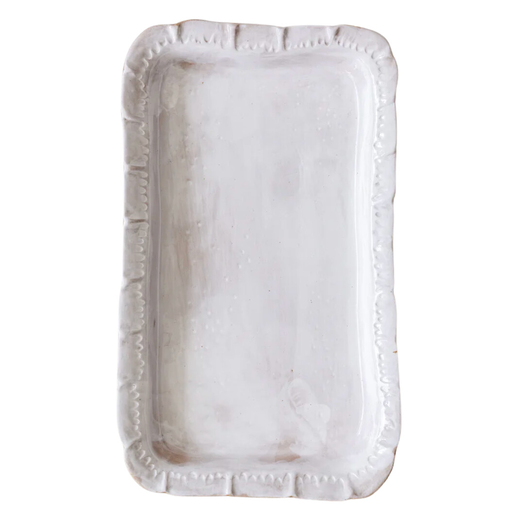 Plastic Ruffle Tray Ruffled Edged Tray - Interior Design Studio in Bend, OR