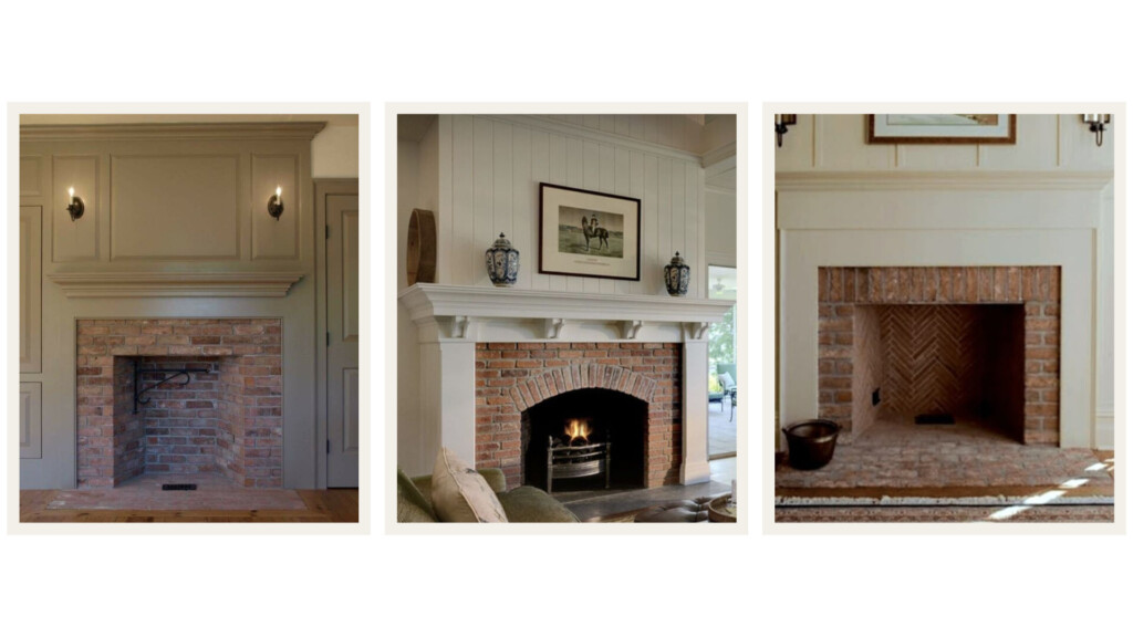 Old-world red brick fireplaces