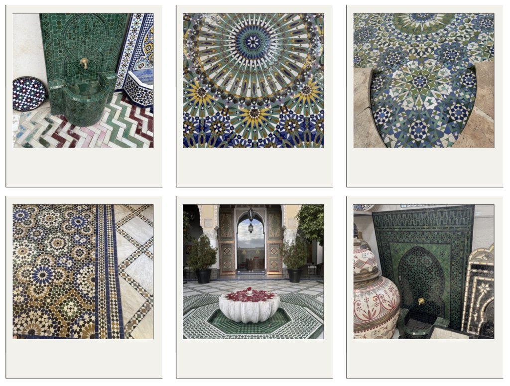 A collage of Mosaic tiles